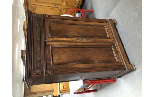 MEUBLE BONHEUR DU JOUR CHENE FONCE 2 PORTES 1 TIROIR