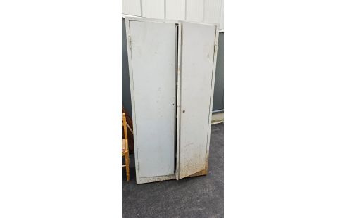 ARMOIRE METAL 2 PORTE GRIS CLAIR