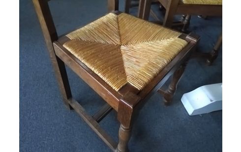 LOT DE 6 CHAISES PAILLEES