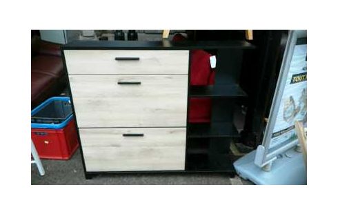 MEUBLE A CHAUSSURES BOIS NOIR