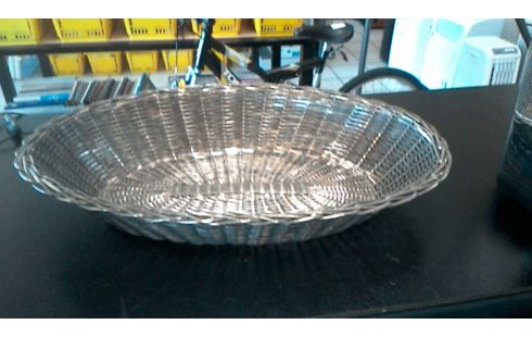 CORBEILLE A PAIN TRESSEE METAL ARGENTE