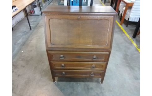 MEUBLE SECRÉTAIRE 3 TIROIRS 1 PORTE BOIS