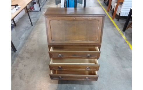 MEUBLE SECRÉTAIRE 3 TIROIRS 1 PORTE BOIS