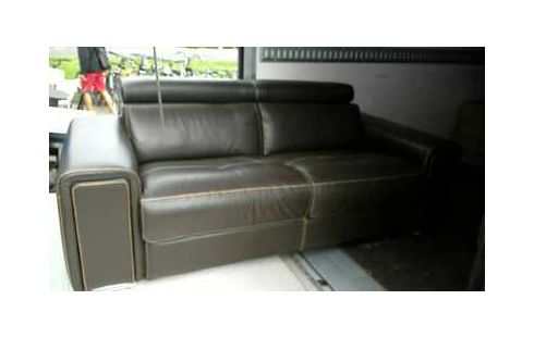 CANAPE CUIR ITALIEN MARRON