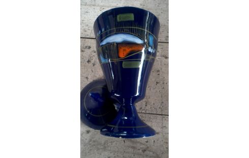 VASE COUVERT BLEUE VINTAGE