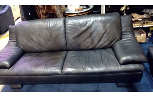 SOFA LEDER SCHWARZ