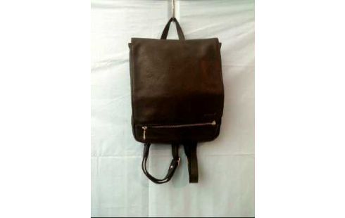 RUCKSACK <FUNBAG> LEDER SCHWARZ