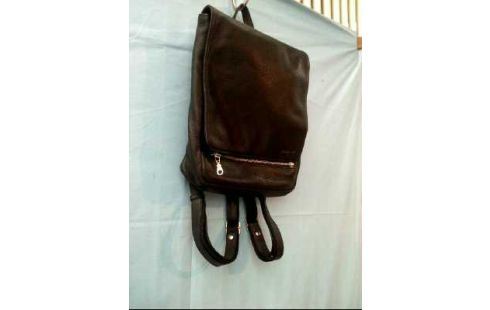 RUCKSACK <FUNBAG> LEDER SCHWARZ