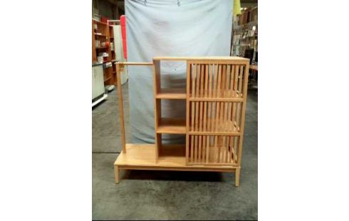 REGALSCHRANK HOLZ 1-SCHIEBETÜR 4-EBENEN