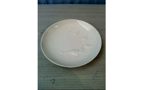 WANDTELLER WEISS GÄNSE <KPM>