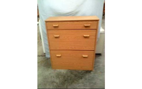 SCHUHSCHRANK HOLZ EICHE HELL 3 SCHUBL