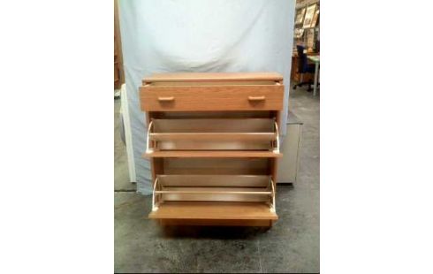 SCHUHSCHRANK HOLZ EICHE HELL 3 SCHUBL