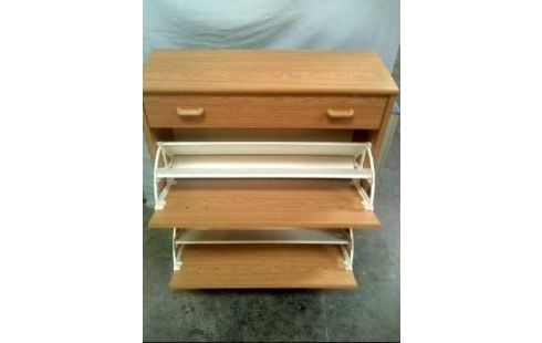 SCHUHSCHRANK HOLZ EICHE HELL 3 SCHUBL