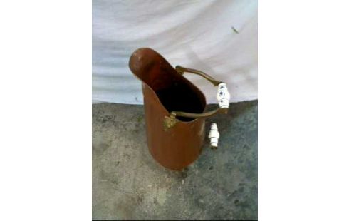 KOHLENSCHÜTTE KUPFER ANTIK PORZELLAN-HENKEL