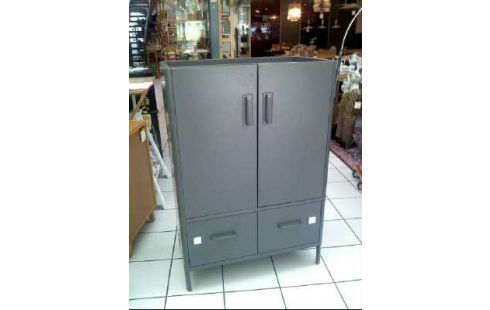 BÜROSCHRANK METALL GRAU 2-TÜREN 2-SCH