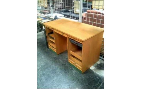 SCHREIBTISCH HOLZ HELL 1-SCHUBL. 1-FALLTÜREN