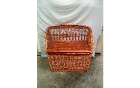 SITZTRUHE HOLZ RATTAN WEIDE