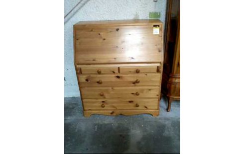 SEKRETÄR HOLZ HELL KLAPPBAR 11 SCHUBLADEN