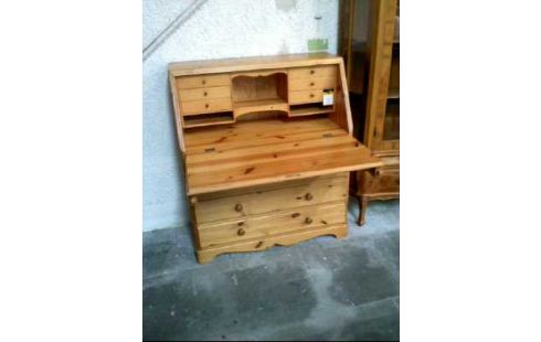 SEKRETÄR HOLZ HELL KLAPPBAR 11 SCHUBLADEN