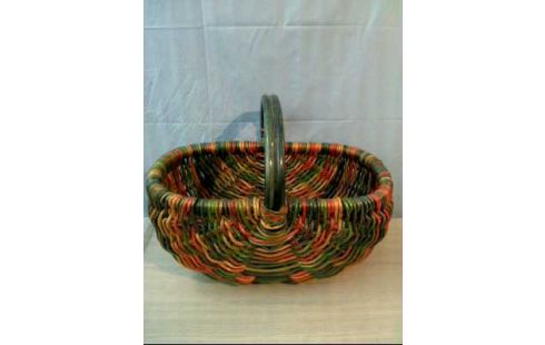 KORB RATTAN BUNT GEFLECHT