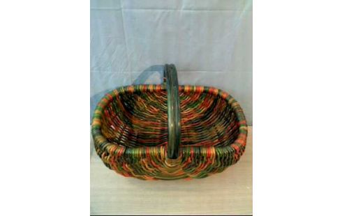 KORB RATTAN BUNT GEFLECHT