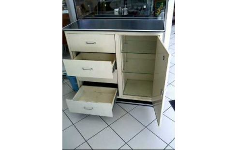 APOTHEKERSCHRANK 4-SCHUBL. 1-TÜR CREMEFARB.