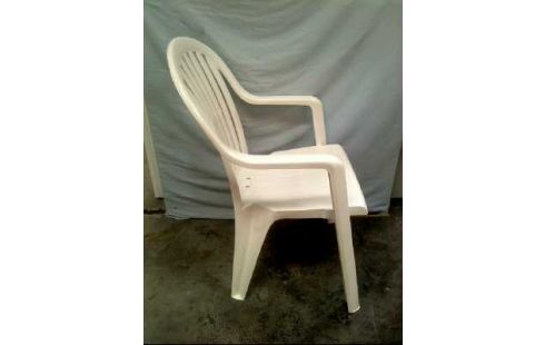 GARTENSTUHL 2ER-SET KUNSTSTOFF WEIß