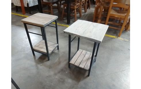 GUERIDON BOIS METAL L'UNITE