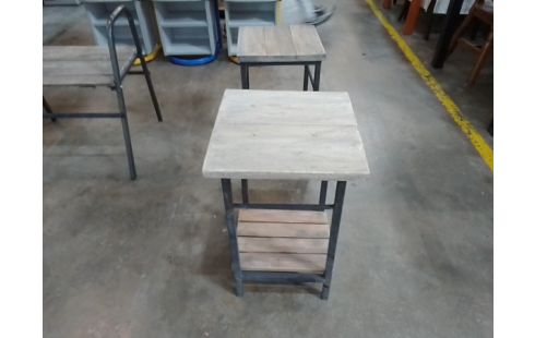 GUERIDON BOIS METAL L'UNITE