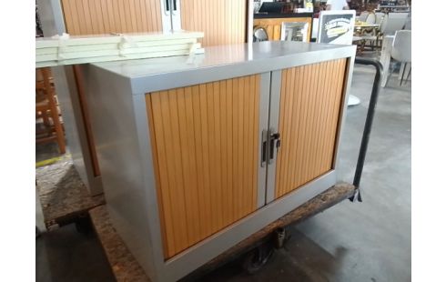 MEUBLE CLASSEUR BUREAU 2 PORTES COULISSANTES