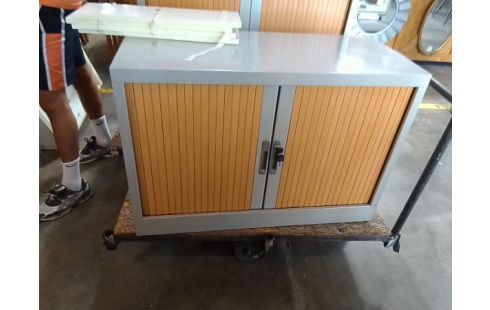 MEUBLE CLASSEUR BUREAU 2 PORTES COULISSANTES