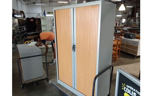 ARMOIRE BUREAU 2 PORTES COULISSANTES