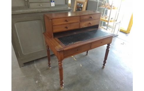 BUREAU BOIS 6 TIROIRS EN L'ETAT