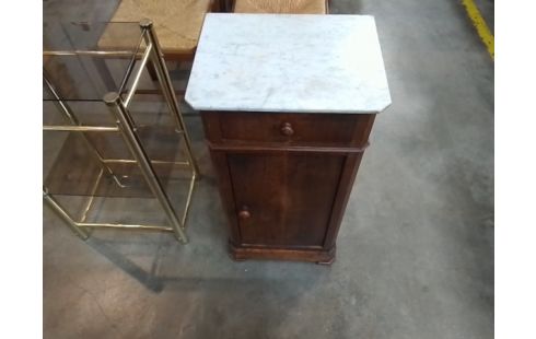 CHEVET 1 TIROIR 1 PORTE DESSUS MARBRE