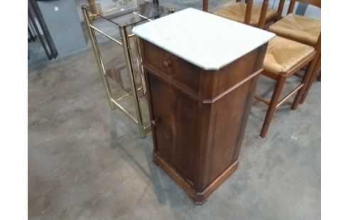 CHEVET 1 TIROIR 1 PORTE DESSUS MARBRE