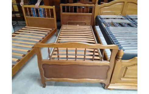 LIT BOIS 90X190CM + SOMMIER L'UNITE