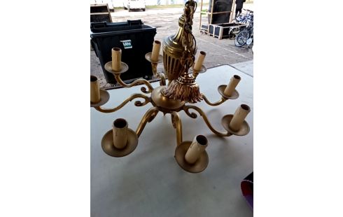 LUSTRE 8 BRANCHES BRONZE