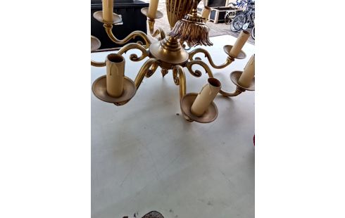 LUSTRE 8 BRANCHES BRONZE