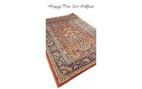 TAPIJT NATANZ OOSTERS BORDEAUX MET BLAUW