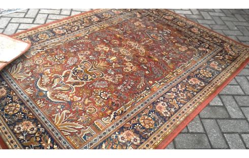 TAPIJT NATANZ OOSTERS BORDEAUX MET BLAUW