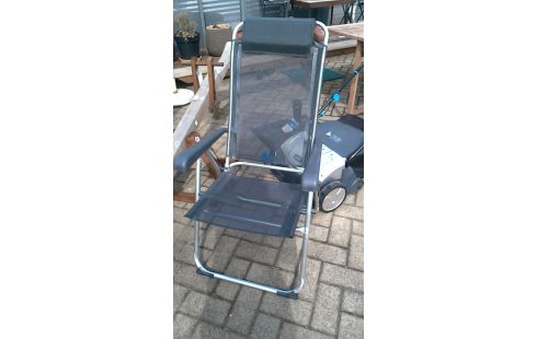 GARTENSTUHL GRAU NYLON ALUMINIUM