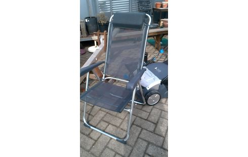 GARTENSTUHL GRAU NYLON ALUMINIUM