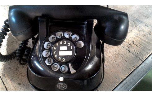 TELEFON ANTIK BAKELIT SCHWARZ