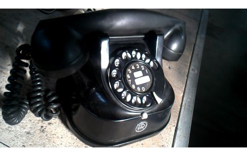 TELEFON ANTIK BAKELIT SCHWARZ