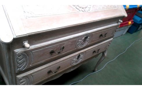 SEKRETÄR EICHE BLEIWEISS KLAPP- 2 SCHUBLADEN