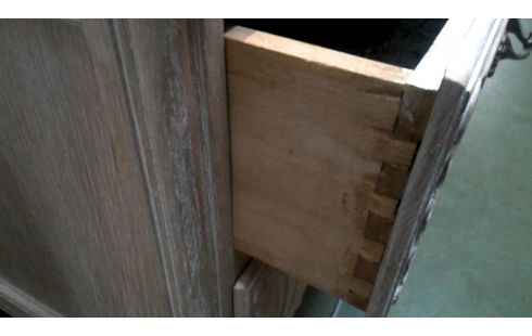 SEKRETÄR EICHE BLEIWEISS KLAPP- 2 SCHUBLADEN