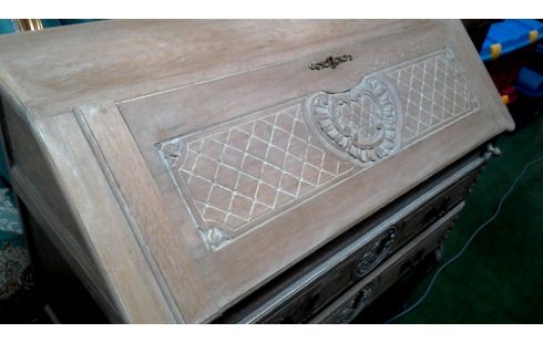 SEKRETÄR EICHE BLEIWEISS KLAPP- 2 SCHUBLADEN