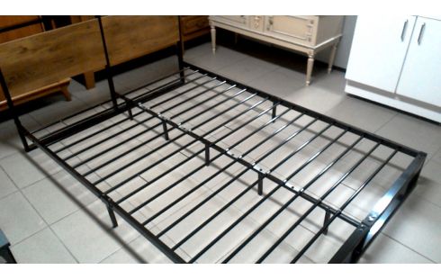 CAMA 140X200 NEGRO METAL, , MADERA LOOK