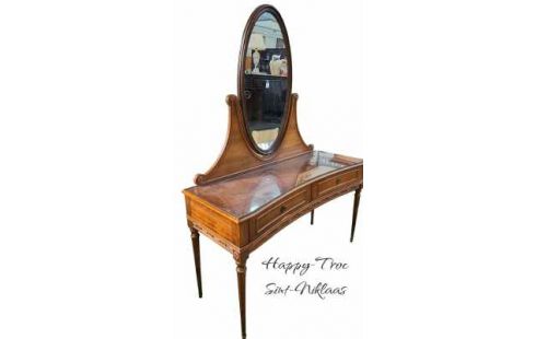 CÓMODA ESTILO LUIS XVI 2 CAJONES, , ESPEJO OVALADO