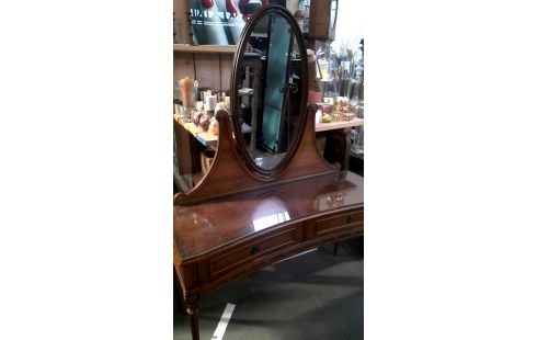 CÓMODA ESTILO LUIS XVI 2 CAJONES, , ESPEJO OVALADO